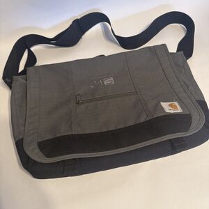 Carhartt D89 Black Messenger Bag Laptop Shoulder Work Briefcase Water Resistant